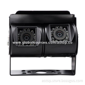 Top Selling Sharp CCD, Wide Lens, Night Vision Car Rearview Dual Cameras for Buses, Truck